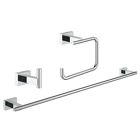 GROHE Essentials Cube Bad Set 3-in-1, Chrom (40777001)