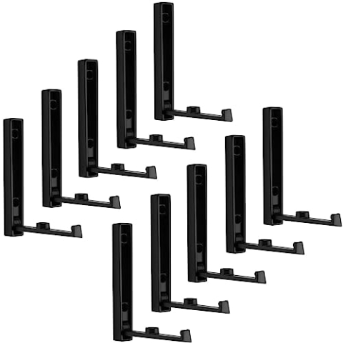 SOTECH 10 Stück Klapphaken VALVO schwarz matt 120 x 16 x 15 mm Aufbau Garderobenhaken aus der BlackLine Kollektion