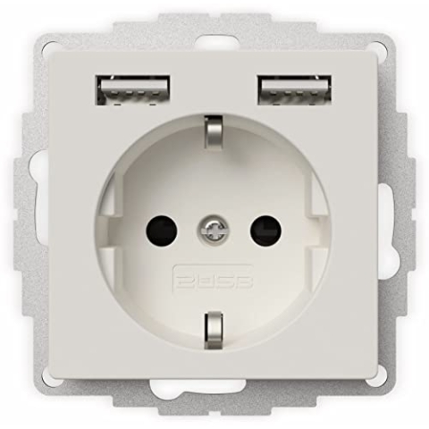 2USB inchargePRO USB AA Steckdose 12W 2.4A Mattes Weiß