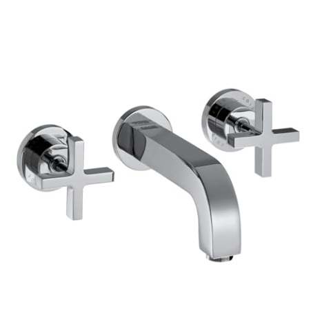 Axor Farbset CITTERIO 39313000 für Unterputz-Waschtisch Dreiloch-Armatur, mit Kreuzgriff, Rosette, 162mm,verchromt