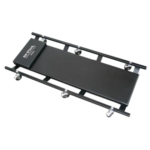 SW-Stahl 20960L Profi-Rollbrett gepolstert, Liegefläche 6 Rollen