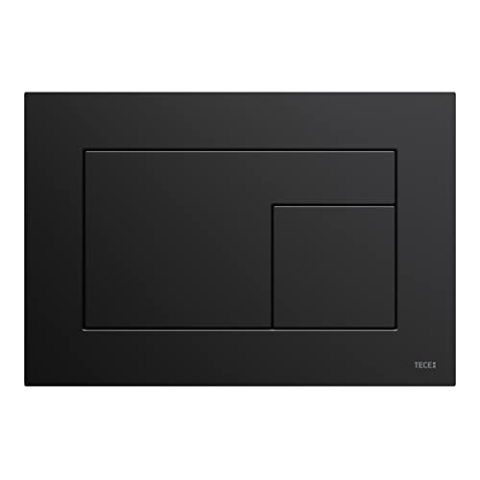 TECE 9240732 TECEvelvet WC-Betätigungsplatte für Zweimengentechnik, Nero Ingo/Schwarz