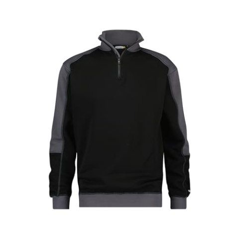 DASSY® Basiel Zweifarbiges Sweatshirt - Größe M - SCHWARZ/ZEMENTGRAU