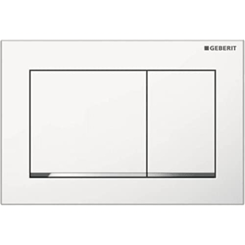 Geberit 115080KJ1 Betätigungsplatte OMEGA30 f 2-Meng-Spül hochgl.Chrom/weiß