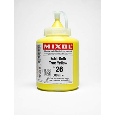 500ml MIXOL Universal-Abtönkonzentrat # 26 Echt-Gelb, Echt Gelb, 500 ml, 4002926265002