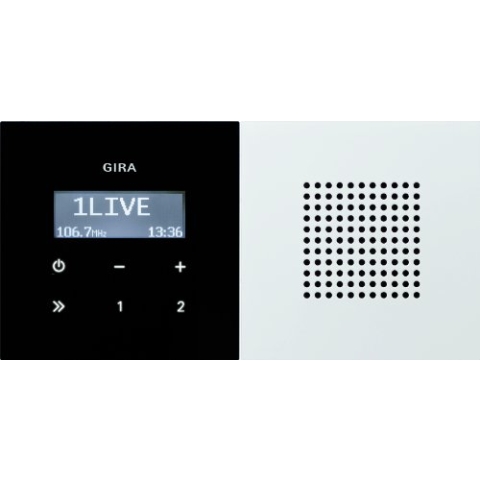 Gira 5222058 Unterputz Radio RDS Flächenschalter, reinweiß