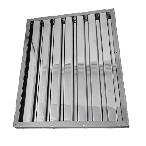 AllSpares Flammschutzfilter/Lamellenfilter für Dunstabzugshauben | Edelstahl | Typ B | Gastro Abzugshaube | 450x480x25mm
