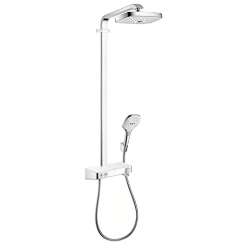 hansgrohe Raindance Select E 300 Duschsystem, 3 Strahlarten, Weiß/Chrom