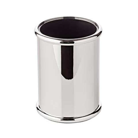 EDZARD Stiftköcher Carlton (H 9 cm) in silber - Stiftebox, Stifthalter für Büro - Stiftehalter Schreibtisch - Schreibtisch Organizer, Büro Organizer, Behälter, Aufbewahrung für Stifte - Zubehör