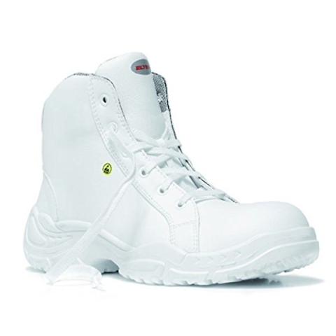 Elten Sicherheitsschnürstiefel "White Loop Mid" ESD S2, Größe 44, 76016