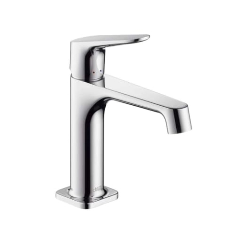 AXOR Wasserhahn Citterio M (Armatur mit Auslauf Höhe 100mm und Zugstangen-Ablaufgarnitur) Chrom