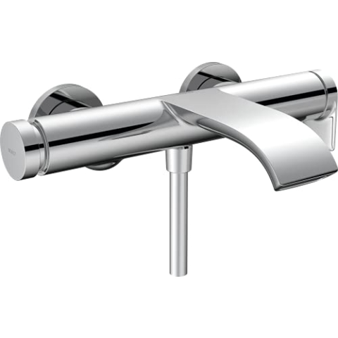 hansgrohe Wannenarmatur Vivenis, Aufputz Badarmatur für 2 Funktionen, Chrom