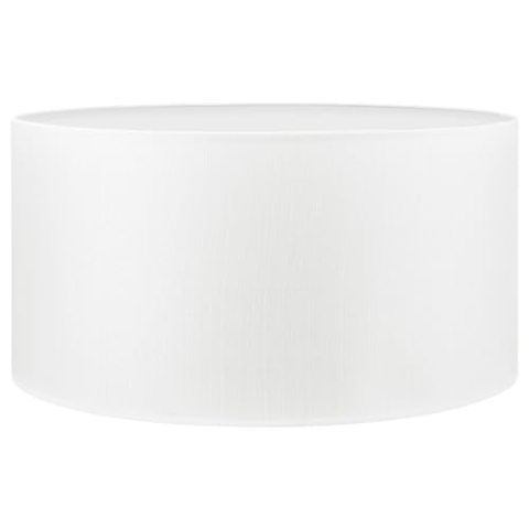 Home Sweet Home Moderner Lampenschirm Canvas | Zylinder |50/50/25cm | Weiß | Stoff-Lampenschirm aus Baumwolle | für E27 Lampenfassung | RoHS-geprüft | geeignet für Pendelleuchte