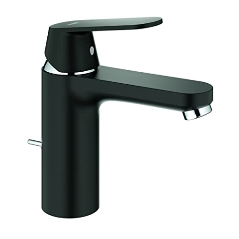 GROHE Eurosmart Cosmopolitan - Einhand-Waschtischbatterie (wassersparend, M-Size, langlebige Oberfläche), schwarz, 23325KW0