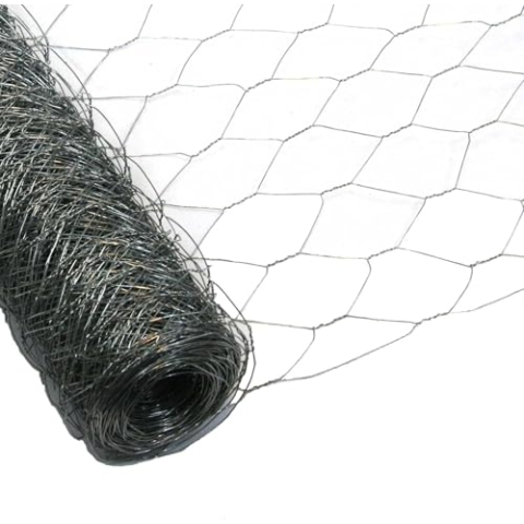 Garmix Sechseckgeflecht Verzinkt 50mm 1,0mm Kaninchendraht Hasendraht Drahtgeflecht (200cm x 25m)