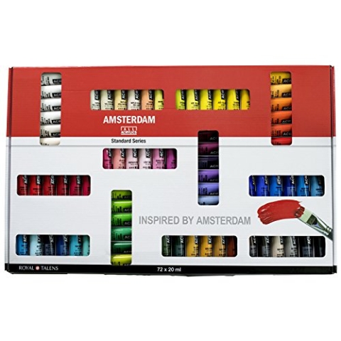 Royal Talens Amsterdam Standard-Farben, 72 Tuben à 20 ml