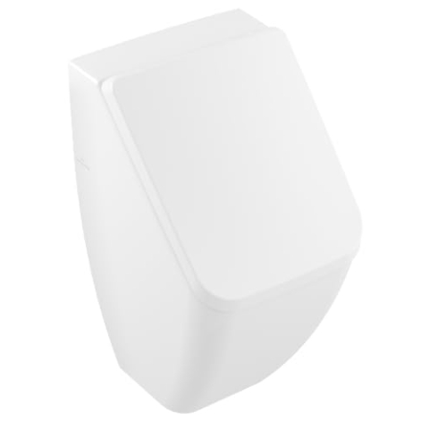 Villeroy & Boch Venticello Urinaldeckel, Toilettendeckel mit Absenkautomatik, Deckel für Urinal aus bruchsicherem Duroplast, Klodeckel Original Ersatzteil, rechteckig, Weiß Alpin, glänzend