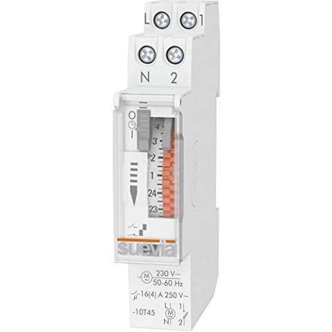 Suevia SU400132 Zeitschaltuhr für Hutschiene DinO One D 230 V/AC Tagesprogramm