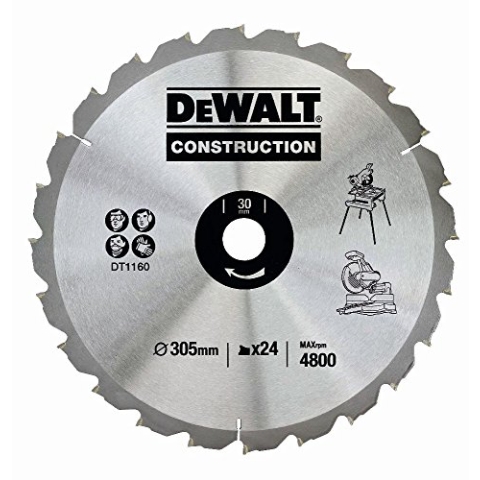 Dewalt 305 x 30 mm x 24 -Zahn- Bau -Kreissägeblatt, DT1160-QZ