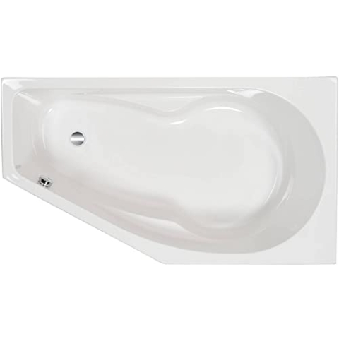 Ben Romero 2.0 Badewanne Rechts - 160x90 cm - Weiß - Eingebaute Badewanne - Acryl - Einbau Badewannen