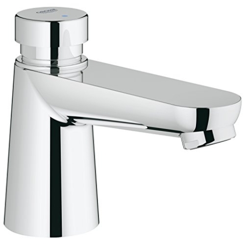 Grohe Euroeco CT Spezialarmaturen - Selbstschluss-Standventil (DN 15, für kaltes oder vorgemischtes Wasser) chrom, 36265000 Silber