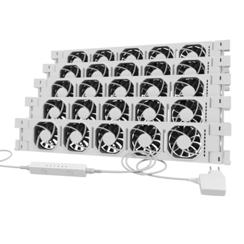 Heatfan 5 Pro – Universeller Smart-Radiatorventilator, Energiesparend, Ultra-Leise, Effiziente Wärmeverteilung, Passt Auf Alle Radiatoren, Reduziert Gas Kosten Um Bis Zu 30%, Cinco set - White