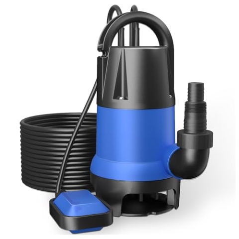 Schmutzwasserpumpe 400 W 7500 l/h Tauchpumpe Gartenpumpe Brunnenpumpe Entwässerungspumpe