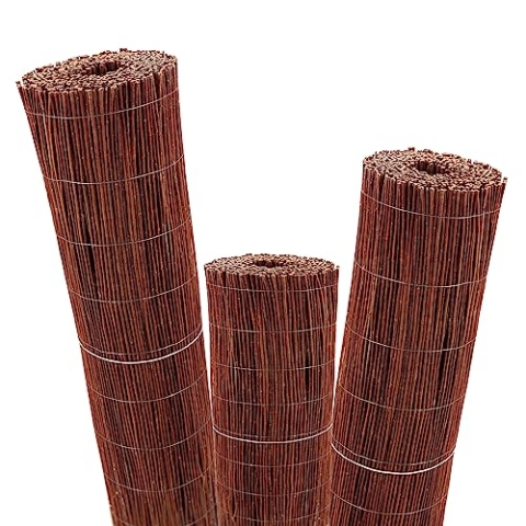Aquagart Weidenmatte 5m x 80 cm I Sichtschutzmatte aus Weide I Natürlicher Sichtschutz für Garten, Balkon & Terrasse I Weidenzaun mit Drahtumspannung I Sichtschutzzaun