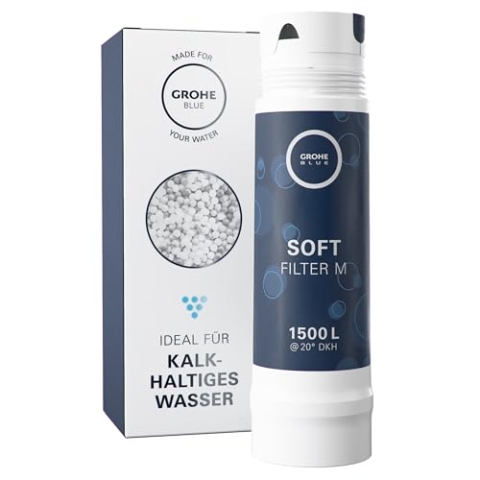 GROHE Blue - BWT Austauschfilter (M-Size, Kapazität 1500 l bei 20° dKH, 5-Phasen-Filter), 40430001