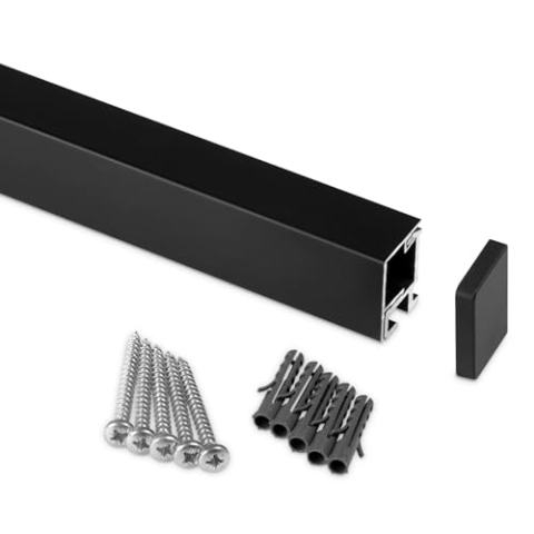 Kesseböhmer Linero style Küchenreling schwarz 600 x 22 x 29 mm Aluminium Nischensystem von SOTECH