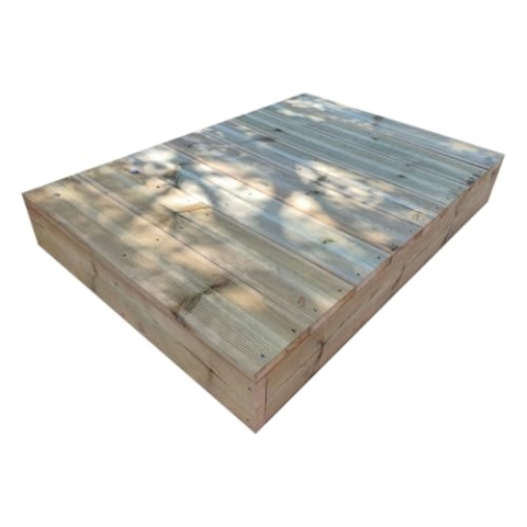 Stufenleiter aus Holz für die Erstellung Ihrer Treppe oder Gartentreppe durch Stapeln – Vinuovo – 8 Bretter B 60 cm H 17 cm