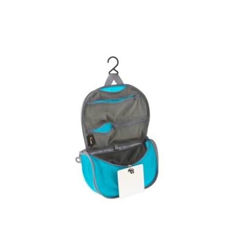 SEA TO SUMMIT - Kulturtasche zum Aufhängen S - Leicht & Wasserabweisend - Bruchsicherer Spiegel & Netztasche - Aus Ultra-SIL Nylon - Reißverschlüsse & Griffe - Reisen - Atoll Grey - 80g