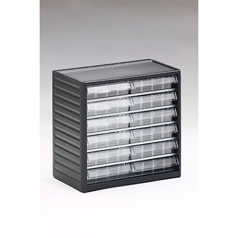 Treston Kleinteilemagazin 292-3, BxTxH 310x180x290 mm, 12 Schubladen, Grau