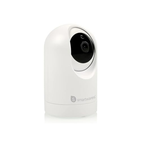 Smartwares IP-Innenkamera CIP-37553 – Schwenk-/ Neigfunktion – WiFi Bewegungserkennung & -verfolgung – 2K Videoauflösung – Zwei-Wege-Kommunikation – Nachtsicht