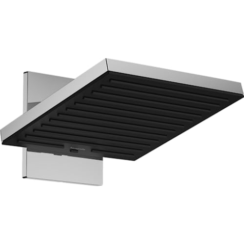 hansgrohe wassersparende Kopfbrause Pulsify E, Sparduschkopf (EcoSmart), Brausekopf 260mm, Duschkopf mit Wandanschluss, Regendusche mit 2 Strahlarten, Chrom