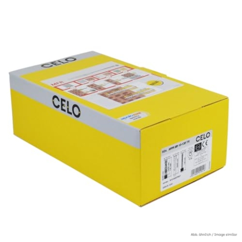 Celo Rahmendübel 10x160 MFR - Dübel mit vormontierter Sechskantschraube - für Fassade und Anbauteile aus Holz und Metall, Stahl verzinkt - 50 Stück