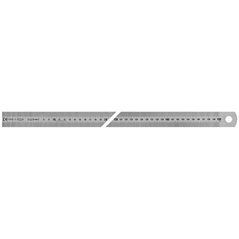 Vogel Germany Stahlmaßstab (Typ A, Messlänge 1500 mm, Querschnitt 30 mm x 1,0 mm, rostfreier Federbandstahl, Ablesung links nach rechts) 1018010150