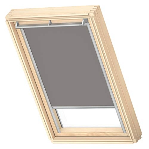 VELUX Original Dachfenster Verdunkelungsrollo, mit Grauer Führungsschiene, Grau, für MK04