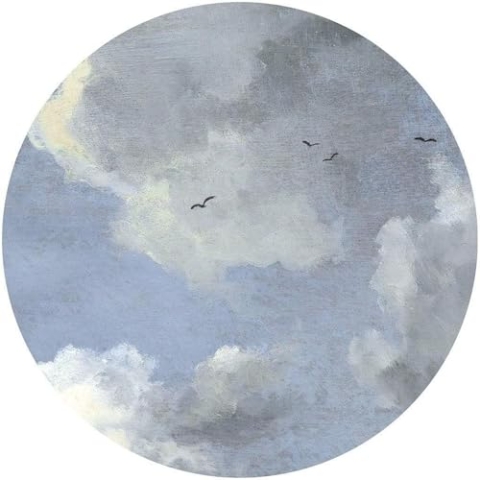 Komar DOT runde und selbstklebende Vlies Fototapete Simply Sky - Ø Durchmesser 125 cm - 1 Stück - Tapete, Dekoration, Wandtapete, Wandbild, Wandbelag, Designtapete - D1-037