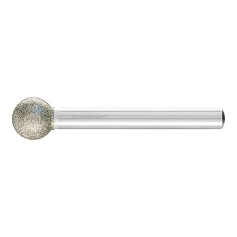 PFERD Diamant-Schleifstift Kugelform | Ø 12,0mm Schaft-ø 6mm D126 (mittel) | 36212010 – zum Gravieren und Entgraten