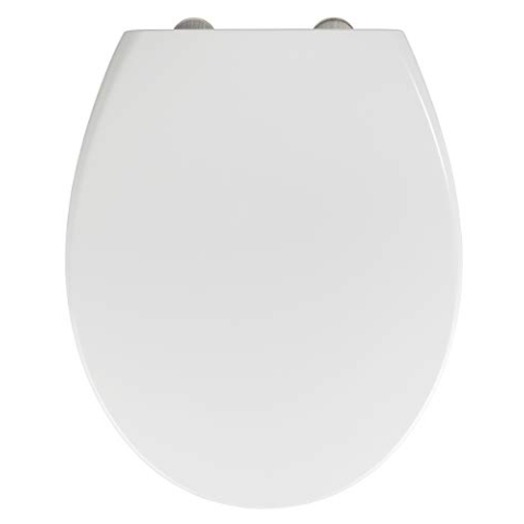 WENKO WC-Sitz Delos Family mit integriertem Kindersitz und Absenkautomatik, hygienischer Toilettensitz für Familien, mit Fix-Clip Befestigung, aus antibakteriellem Duroplast, Weiß