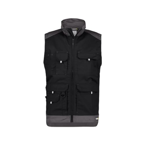 DASSY® Faro Zweifarbige Sommerweste - Größe M - SCHWARZ/ZEMENTGRAU