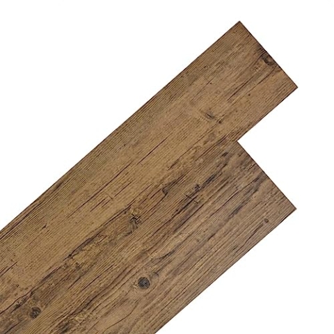 vidaXL PVC Laminat Dielen Selbstklebend Vinyl Boden Bodenbelag Fußboden Planke Vinylboden Designboden Dielenboden 2,51m² 2mm Walnussbraun