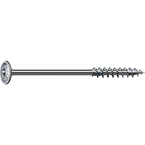SPAX Holzbauschraube, 6,0 x 180 mm, 100 Stück, T-STAR plus, Tellerkopf, Teilgewinde, 4CUT, WIROX A3J, 251010601805