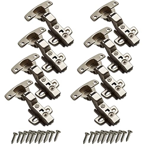 SOTECH 8 Stück Hettich Sensys Topfband Öffnungswinkel 110 Grad Innenanschlag Einliegend Höhe-Distanz 1,5 mm inkl M4x16mm Schrauben für Küchenschränke Scharnier mit integrierter Schließautomatik