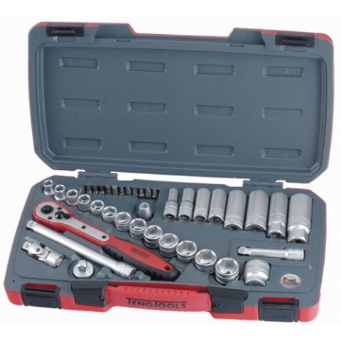 TENG T3839 Steckschlüssel-Satz 39 Stück Metric 3/8in Laufwerk...