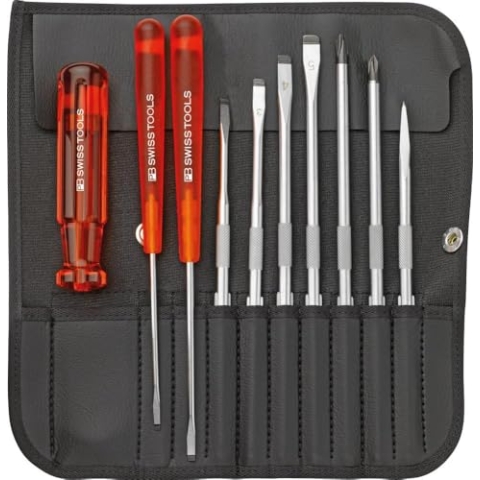 PB Swiss Tools Wechselklingen-Satz 10-teilig in Rolltasche
