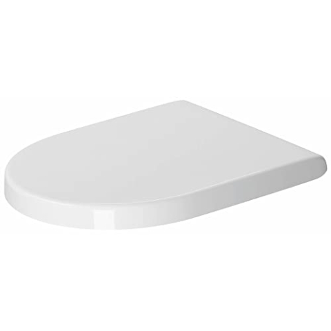 Duravit 0062410000 WC-Sitz Starck 3 Vital mit Winkelpuffern, Scharniere, edelstahl/weiß
