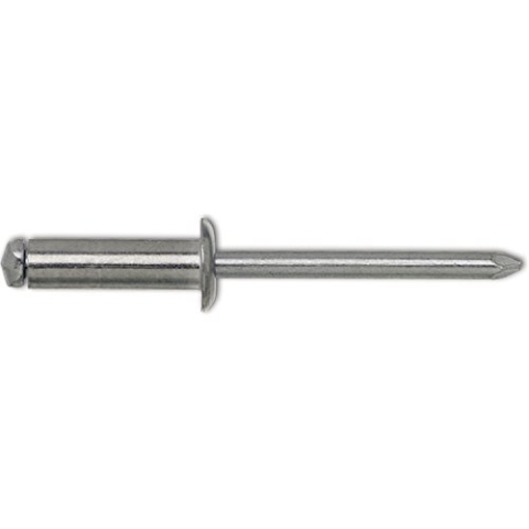 Gesipa Blindniete Alu/Stahl 4,8 x 16 Flachrundkopf mm, 500 Stück, (1433497) Blindniettechnik, Grau, 4,8 x 16 mm