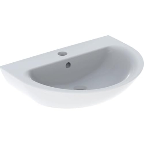 Geberit Renova Waschtisch, 1 Hahnloch, mit Überlauf, Breite: 70cm, 500.373.01.8, Farbe: Weiß